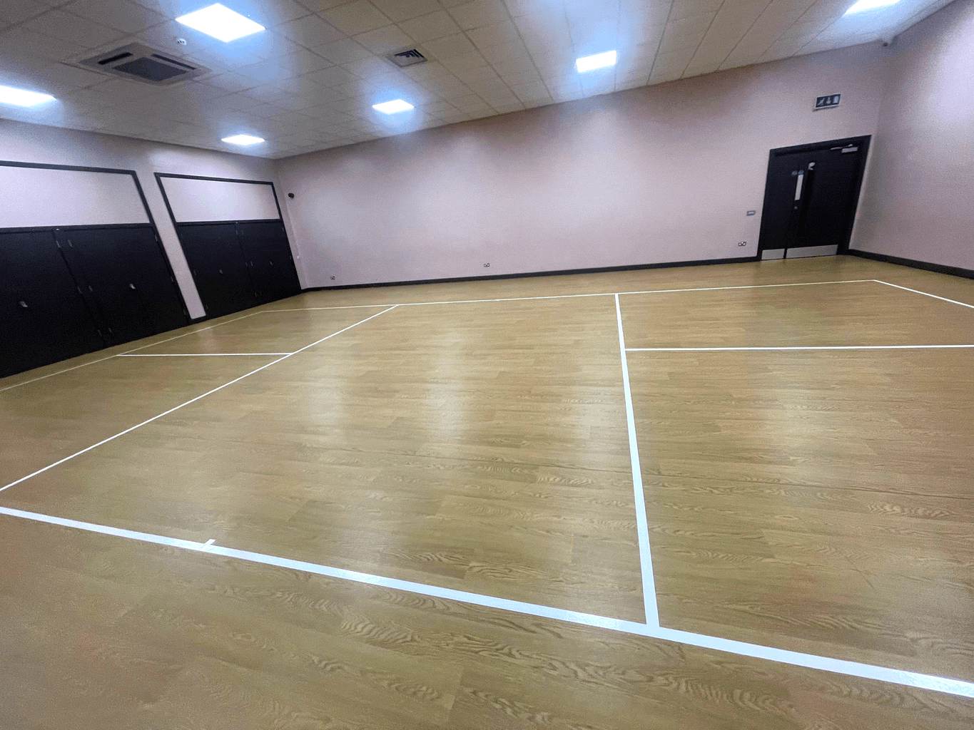 The Hall, laid out for seated guests