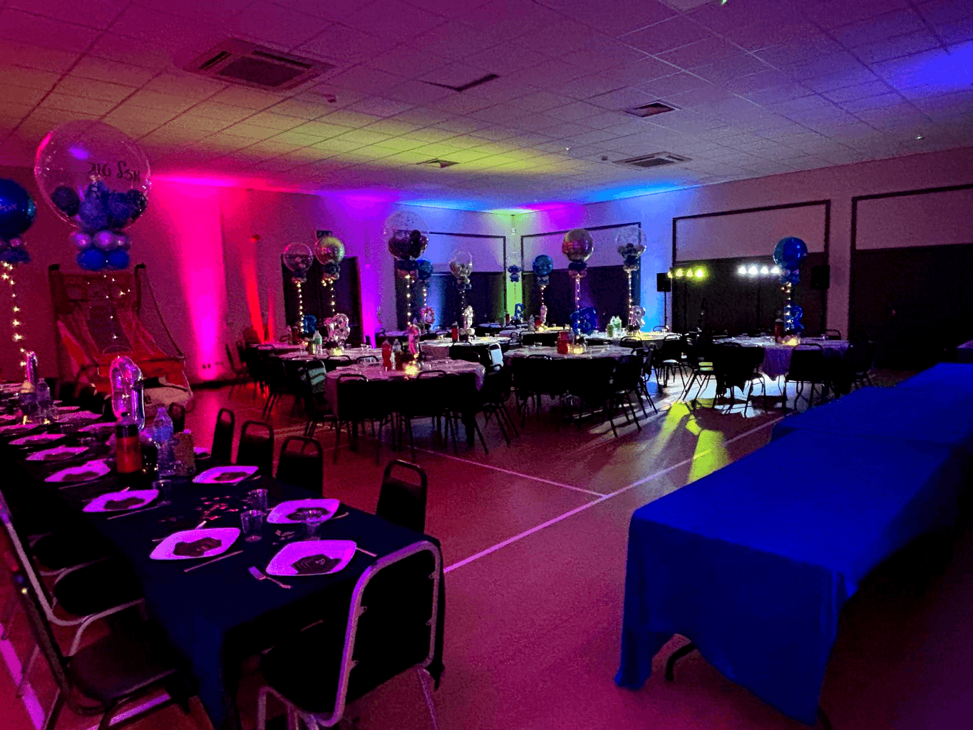 The Hall set up for an evening party