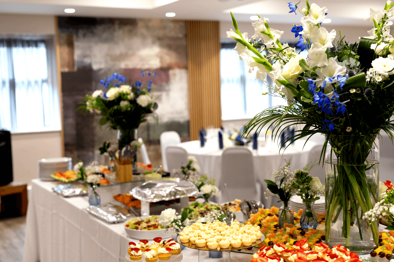 A buffet served in the Lounge