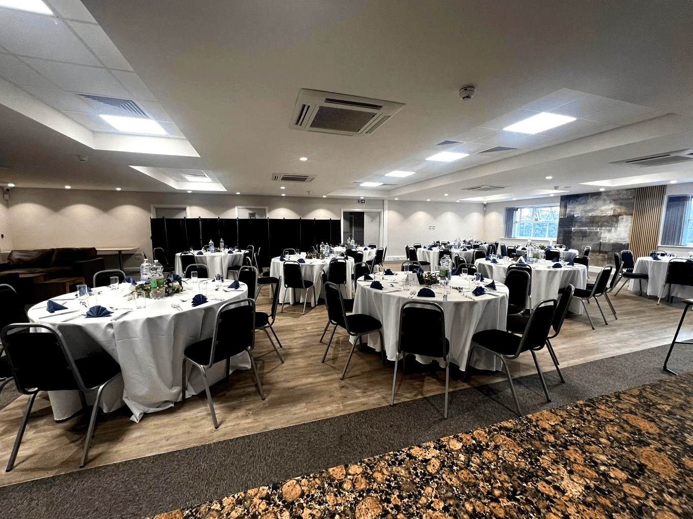 Round tables in the Lounge