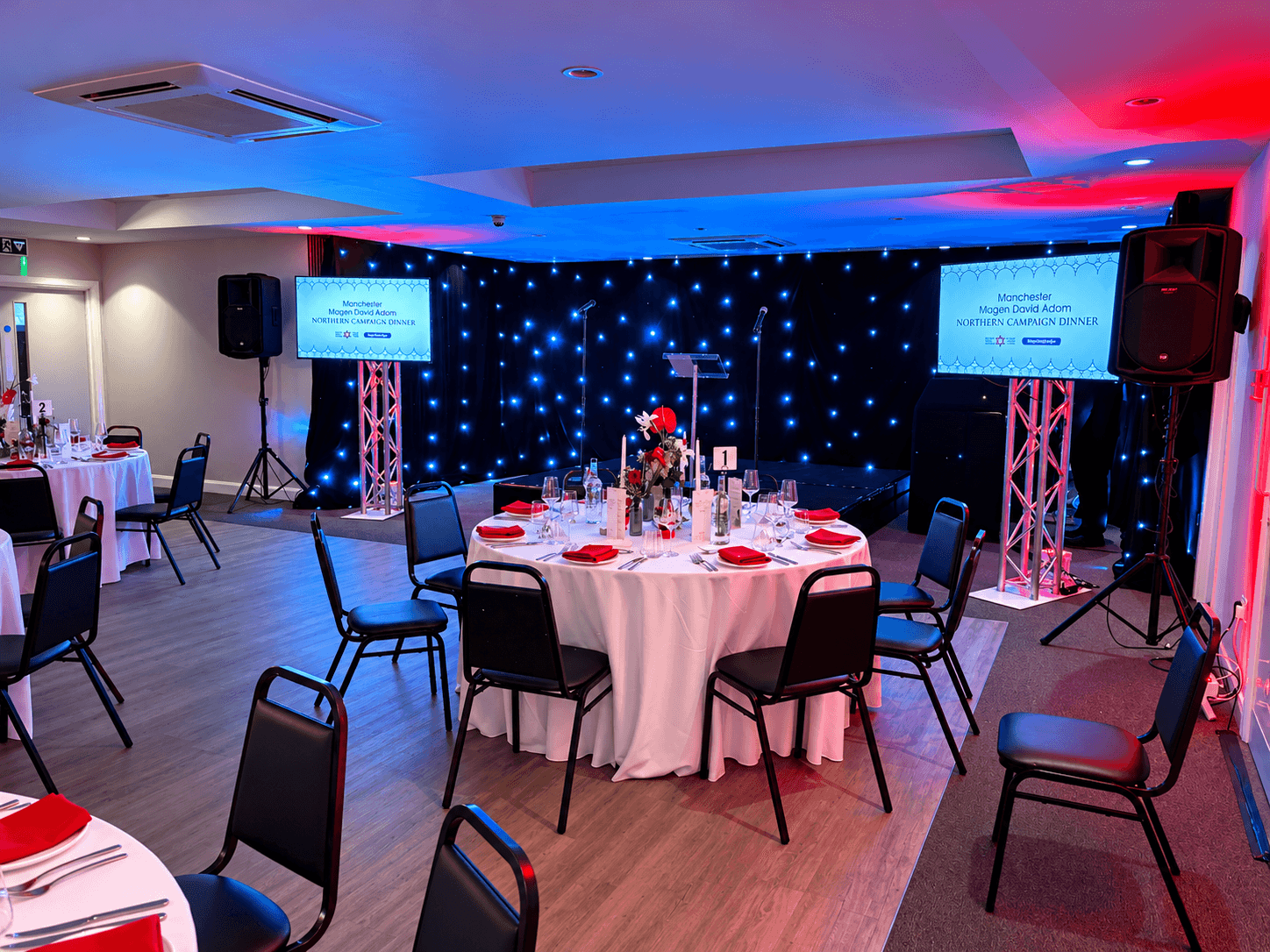 The Lounge lit for an event